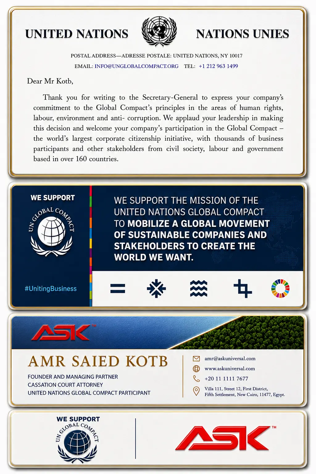 United Nations Global Compact section